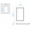 Soporte panel LED 1200x300mm empotrar